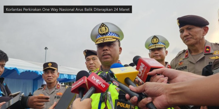 Korlantas Polri menyiapkan one way nasional untuk arus balik Lebaran 2026 yang diprediksi mencapai puncak pada 24 Maret.