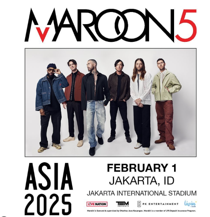 Maroon 5 gelar konser di Jakarta, Sabtu (1/2)